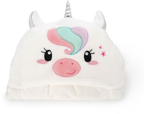 LEGAMI - Cosy Hugs Kapuzendecke! Thema Unicorn, Mit Handwärmertaschen und Kapuze, Polyester-Decke, Knopfverschluss, 150 x 125 cm