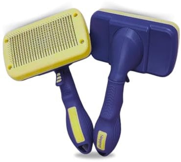 PetBuds Flea Comb for Dogs and Cats, Dog Hair Comb Grooming Tool for Removing Tear Stains, Fleas, Dandruff, Lice (Slicker Dog Brush, 2, count)