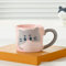 Huiyiwert Divertida taza de café de porcelana con diseño de gatos, taza de cerámica, taza de cacao, regalo para amantes de los gatos, mujeres, niñas, niños (gato gris)