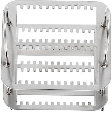 BUGUUYO 26 Dyeing Rack Microscope Slide Staining Rack Specimen Rack Dissecting Kits Steel Rack Sifter Staining Slides Microscope Slide Drying Rack Mini Microscope Silver Stainless Steel