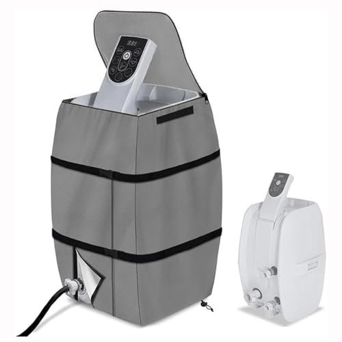 Spa-Heizungs Pumpenabdeckung, 420D Oxford Thermo Warmwasserbereiter Wasserdicht Isolierte Anti-Uv Staubdicht Schutzhülle 16.9 * 14.9 * 21.2inch für Wanne Poolpumpe (Gray)