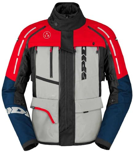 SPIDI 4 Season V3 H2Out wasserdichte Textil Jacke, eis/rot/blau, 3XL