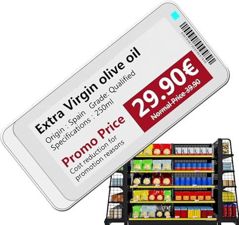 E Ink Display - Magnetic Electric Smart Control Signages,Editable E-paper Screen,for Offices Restaurant Indoor Outdoor Library Garage Fridge Holiday Clothing