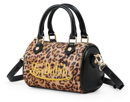 Von Dutch Core Hanna Bag Mini-Umhängetasche aus veganem Leder, mit Logo-Hardware, Griffen oben und Marken-Innentasche