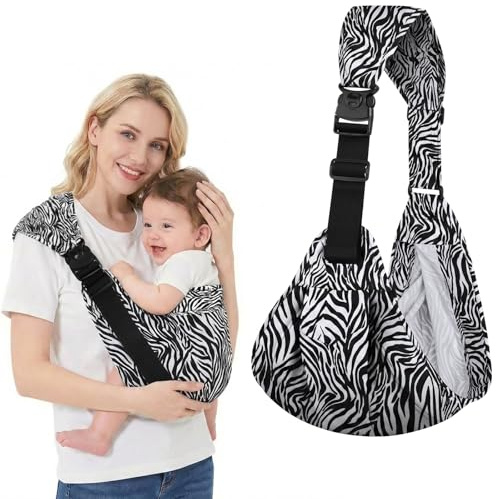 AYESY Portabebés Portátil para Bebés, Ergonómico Porteadores para Bebés de 3 a 24 Meses Manos Libres Triple Protección Ensanchado y Engrosado Hasta 20 KG Ajustable Transpirable Baby Carrier Rayas