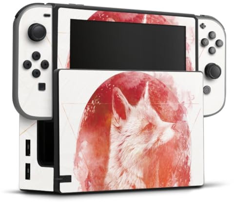 DeinDesign Skin kompatibel mit Nintendo Switch Folie Sticker Wolf Animalprint Fuchs