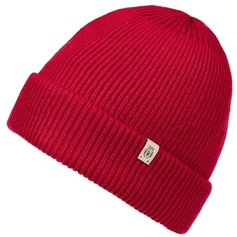 Roeckl Damen Essentials Umschlagmuetze Strickmütze, Dunkelrot, 6 1/2-7 1/4