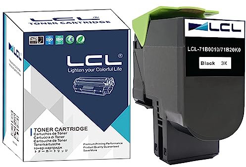 LCL Kompatibel Tonerkartusche 71B0010 71B20K0 CS317dn CX317dn CS417dn CX417de CS517de CX517de (1 Schwarz) Ersatz für Lexmark CS317 CS317dn CX317 CX317dn CS417 CS417dn CX417 CX417de CS517 CS517de CX517