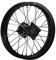 HMParts Alu Felge 14 Zoll hinten Schwarz Eloxiert Typ 2 Geeignet für fast alle Modelle mit 12 mm Achse Dirt Bike, Pit Bike, XMOTOS, MotoCross (Schwarz)