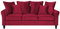 Dreisitzer Sofa Polstersofa Samtstoff rot Modern 3er Couch Bornholm