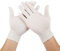 MAKFORT Disposable Gloves Vinyl Gloves Latex Nitrile Powder Free Gloves White (100, S)