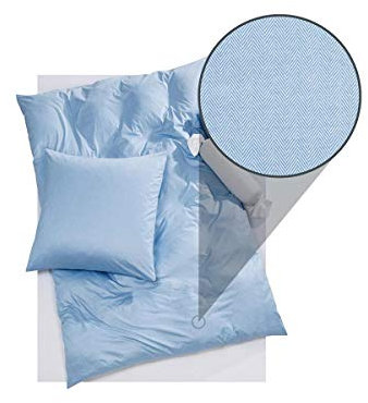 Doris Meyer Interlock-Jersey Bettwäsche Kalli bleu 1 Bettbezug 155 x 220 cm + 1 Kissenbezug 80 x 80 cm