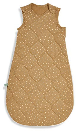 Little Green Sheep Baby Sleeping Bag - Luxury Organic Cotton Blend Sleeping Bags with Side Zip Fastening Poppers, Meets British Safety Standard, Honey Rice, 2.5 Tog 0-6M