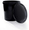 BenBow Seau avec Couvercle 30L Noir 20x 30 litres - apte aux Aliments, Robuste, hermétique, étanche, sans Odeur - conteneur en Plastique, avec poignées - Vide