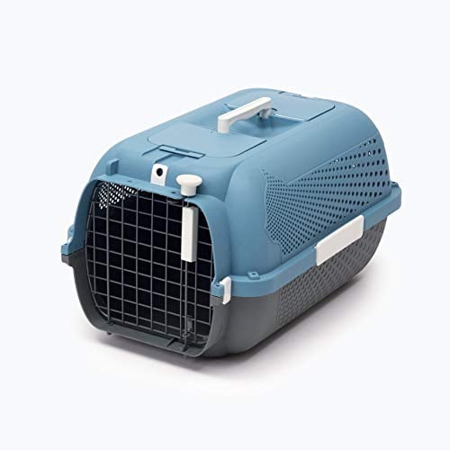 Catit Transportbox für Katzen, Mittel, Blaugrau