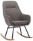 vidaXL Schaukelstuhl Relaxstuhl Schwingsessel Schwingstuhl Stuhl Polsterstuhl Wippstuhl Schaukelsessel Sessel Relaxsessel Hellgrau Stoff