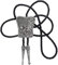 STARBRILLIANT Cowboy Western Krawatte Bolo Krawatte für Herren Vintage Schild mit handgefertigtem schwarzem Leder(Silver vine)