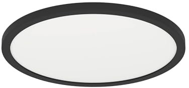 EGLO connect.z Smart-Home LED Deckenleuchte Rovito-Z, Ø 29,5 cm, ZigBee, App und Sprachsteuerung Alexa, Lichtfarbe einstellbar (warmweiß-kaltweiß), RGB Backlight, dimmbar, Deckenlampe schwarz