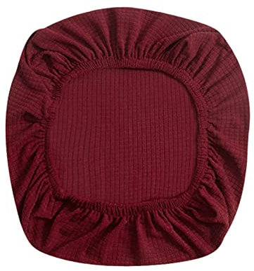 MagiDeal Universal Stretch Stuhlhussen Moderne, Sitzbezüge Sitzkissen Hussen Rutschfester, Abnehmbarer Waschbarer Stühle Schutz, Anti-Staub Stuhl Slip Cover für Büro Restaurant Hochzeit - Weinrot