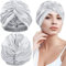 22 Momme 100% Maulbeerseide Schlafmütze für Frauen Haarpflege,Doppelseitige Naturseide Haarwickel zum Schlafen, Personalisierte Geschenke,STANDARD 100 by OEKO-Zertifizierung (1 Stück, Silbergrau)