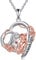YAFEINI Mutter Tochter Kette Sterling Silber Mutter und Tochter Herz Halskette Weihnachten Geburtstag Anhänger Muttertag Kette Schmuck Geschenke für Mama Tochter