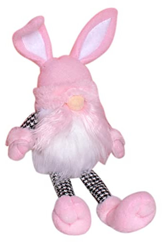 Osterzwerg gefüllter Plüsch | rosa Osterhasen Kaninchen Tomte Elfe Puppe, schwedische Nisse skandinavisch gefüllter Plüsch, Ostern Frühling Dekoration Festival Zuhause