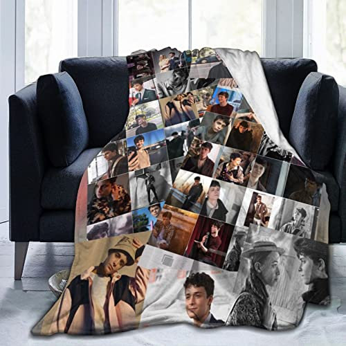 LOUJIN Lucas Schauspieler Jade Zumann, ultraweicher, leichter Flanell-Fleece-Überwurf, warme Klimaanlage, für Couch, Sofa, Bett, 125 cm x 100 cm