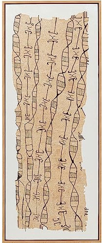 Gerahmtes Bild Native Spirals 50x150cm