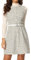 Allegra K Damen 2023 Vintage Trägerkleid Rundhals Knopfleiste Taschen Ärmelloses Plaid Tweed Kleid mit Gürtel, Beige, X-Groß