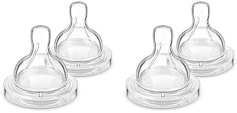 Philips Avent SCF632/27 Klassik+ Sauger mit langsamen Nahrungsfluss 1m+, mehrfarbig, 2 Stück (2er Pack)