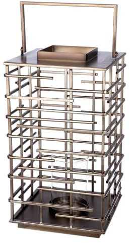 Casablanca Deko großes Windlicht XXL Laterne - mit Glaseinsatz - Deko Wohnzimmer Geschenk Weihnachten Advent - Farbe: Silber antik Höhe 56,5 cm