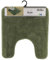TENDANCE Tapis Contour WC en Microfibre Vert Kaki 45 x 50 cm