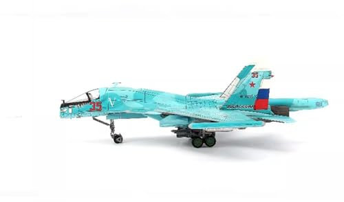 FMOCHANGMDP Flugzeug Legierung Modelle, 1/72 Skala Russian Air Force SU-34 Platypus Bomber Modelle, Spielzeug und Geschenke, 12.6 x 8.3Inchs