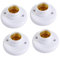 4 Pièces Douilles de Lampe E27, Support Douille pour Ampoule LED, Titulaire de Douille D'ampoule E27, 220V Support D'ampoule, Support Douille Murale Plastique pour Plafonds Muraux