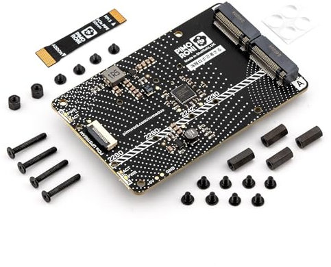 Pimoroni NVMe Base Duo Speichererweiterung für Raspberry Pi 5, 2X M-Key Slot, PCIe Gen 2 Switch