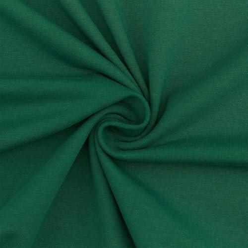 Jersey Stoff Cara, STANDARD 100 by OEKO-TEX, uni dunkelgrün (Länge am Stück: ab 50cm / Breite: 150cm)