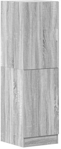 vidaXL Küchenschrank Grau Sonoma 38x41,5x131,5 cm Holzwerkstoff, Schrank, Küchenzeile, Beistellschrank, Vorratsschrank, Geschirrschrank, Sideboard