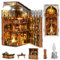 MiniCity Kit Book Nook pour Adultes - Maison Miniature avec lumière pour Serre-Livres, bibliothèque, Puzzle, Serre-Livres 3D, en Bois, Livres pour Adultes (bibliothèque publique)