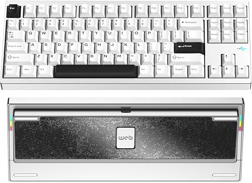 CutiePcs WOBKEY Crush 80 Reboot CNC Aluminum Mechanical Keyboard, Magnetic Ball-Catch Design, Triple-Mode Connectivity, HMX Frost Switches (Lite) / Kailh Cocoa Switches (Pro) (Pro Silver)