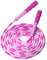 Soft Beaded Jump Rope for Kids Women, Tangle-Free Skipping Rope, Adjustable Jumprope, Workout Jump Rope (Pink)