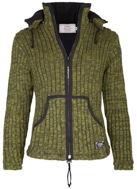 THC Natural Line Schafwollstrickjacke grün 720 | Schafwolle | Strickjacke | Schafwoll-Jacke | Woll-Jacke | Schafwolljacke | Außenjacke | RIPP-Wolljacke