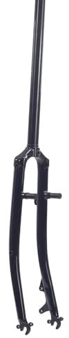 HESHUYAN Fahrrad Gabel Stahl Rennrad 700C Starrgabel 1 Zoll 25,4 mm Disc V Bremse Gewindelose Chrom Rennradgabeln Classic Fahrradgabeln