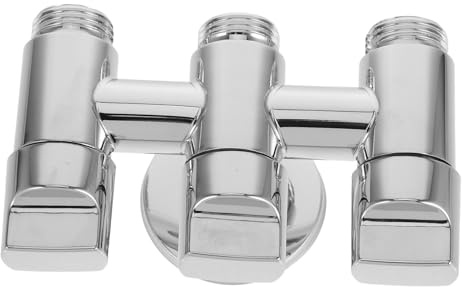 Tofficu Valvola Angolare in Acciaio Inox Per Tubo Flessibile Acqua Valvola Di Intercettazione Per Scarico Wc Adattatore Per Doccia e Bidet