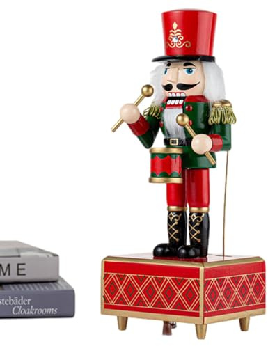 Eventerde Boîte À Musique Casse Noisette - Boîte À Musique Casse Noisette en Bois À Remontage Mécanique,Ornement Décoratif De Noël pour Adolescents Adultes Amateurs D Artisanat Collectionneurs