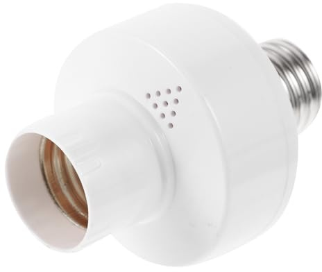 Homoyoyo Voice Controlled Screw Bulb Adapter Lamp Socket Smart Voice Switch No Network Required for Garage Workshop Bedroom and Living Lighting