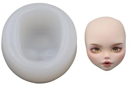 Kfwfuaee Dolls Face Clay antiaderente facile da demolire resina epossidica stampi in silicone per bambole mestiere resina epossidica colata multi funzionale argilla stampo