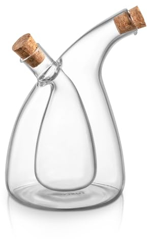 Tescoma Virgo Ölflasche Essigflasche 2-in-1 aus robustem Borosilikatglas, 300 ml und 50 ml - 658194