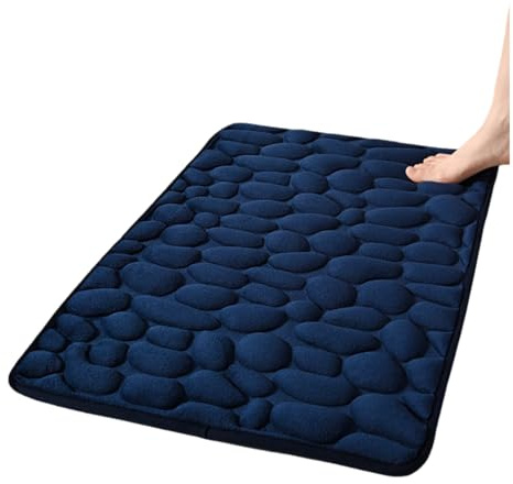 Kuisoe La Berge Le Tapis De Bain-Absorption Rapide et Design antidérapant-Très Absorbant (Bleu)