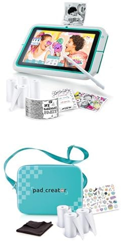 Canal Toys - Pad Creator Pack + Protective Case - Creative Tablet with Instant Print and Accessories - Splash-Proof and Shock-Resistant Carrying Bag for Kids Aged 8+