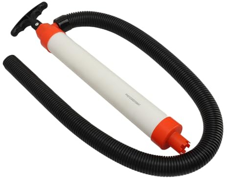 Generic Pompe de Cale Manuelle, Pompe à Eau Portative Durable pour Bateaux, Facile à Pomper pour Yachts, Bateaux de Pêche avec Tuyau (WHITE)